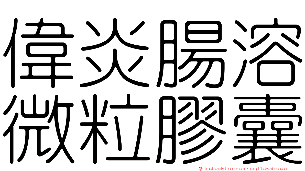偉炎腸溶微粒膠囊