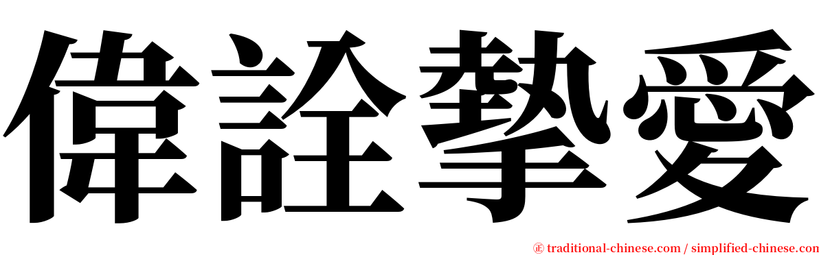 偉詮摰愛 serif font