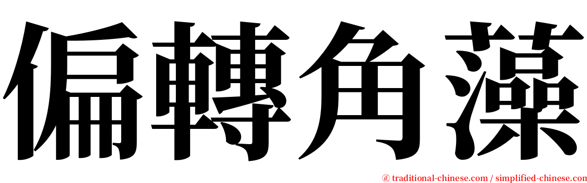 偏轉角藻 serif font