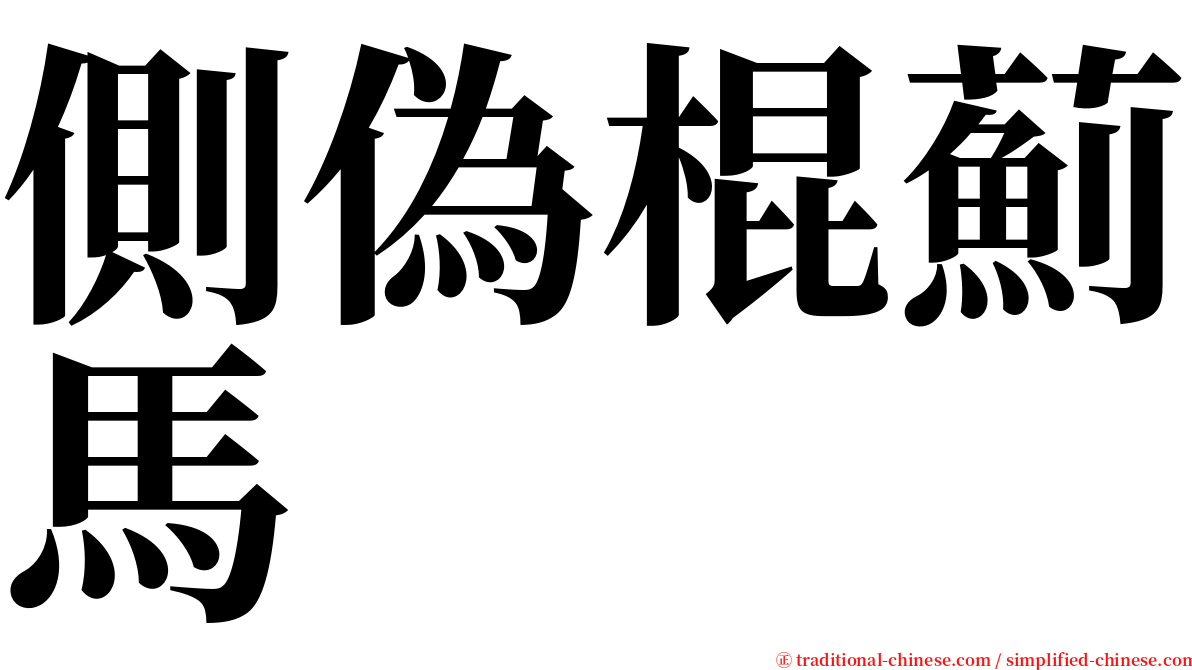 側偽棍薊馬 serif font