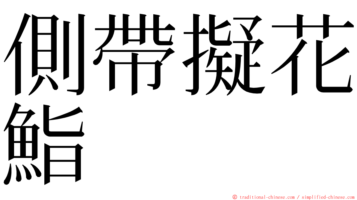 側帶擬花鮨 ming font