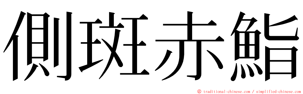 側斑赤鮨 ming font