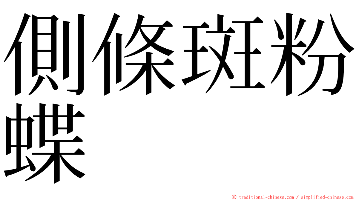 側條斑粉蝶 ming font