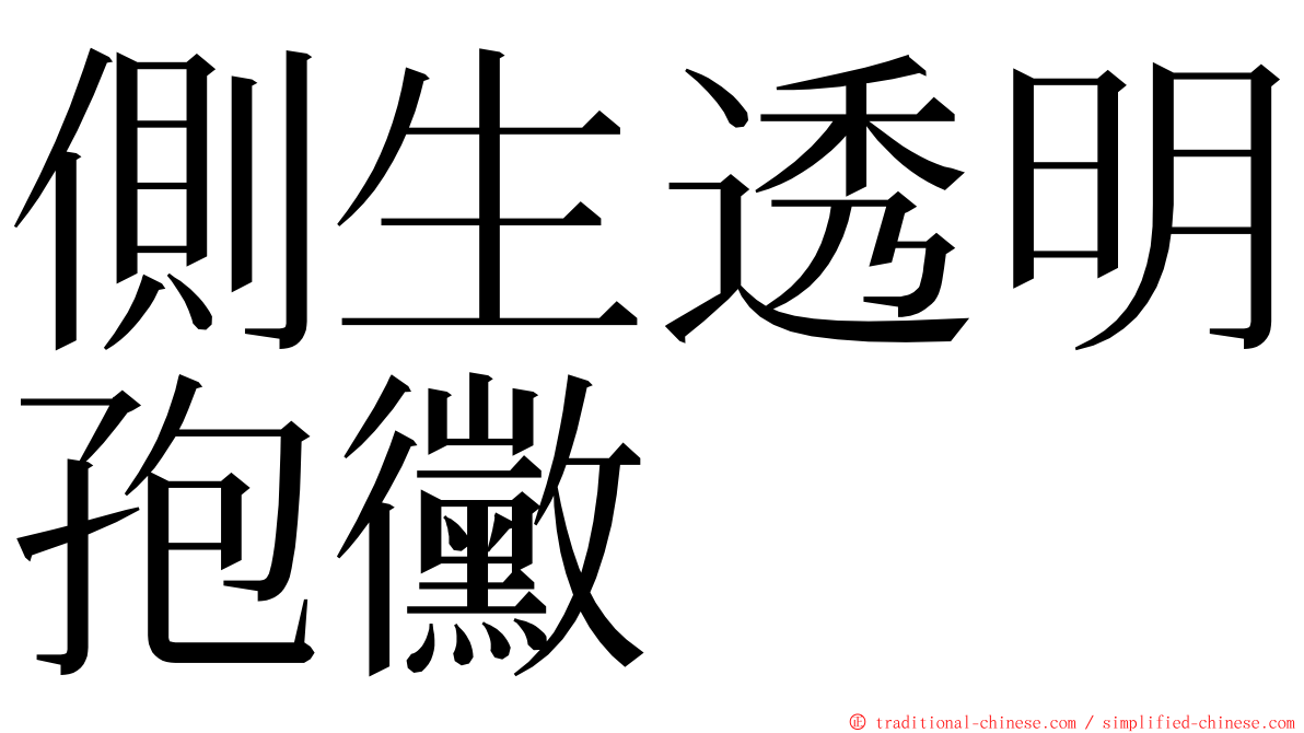 側生透明孢黴 ming font