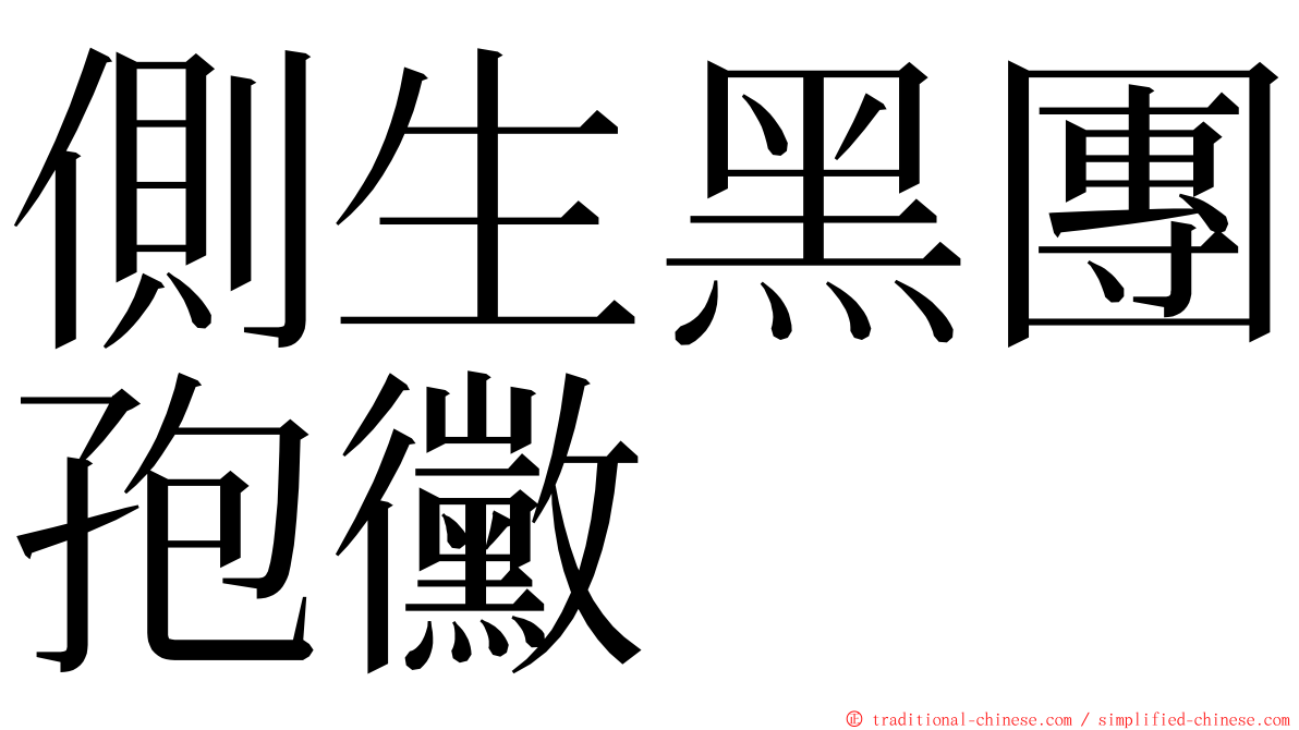 側生黑團孢黴 ming font