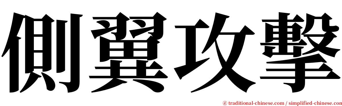 側翼攻擊 serif font