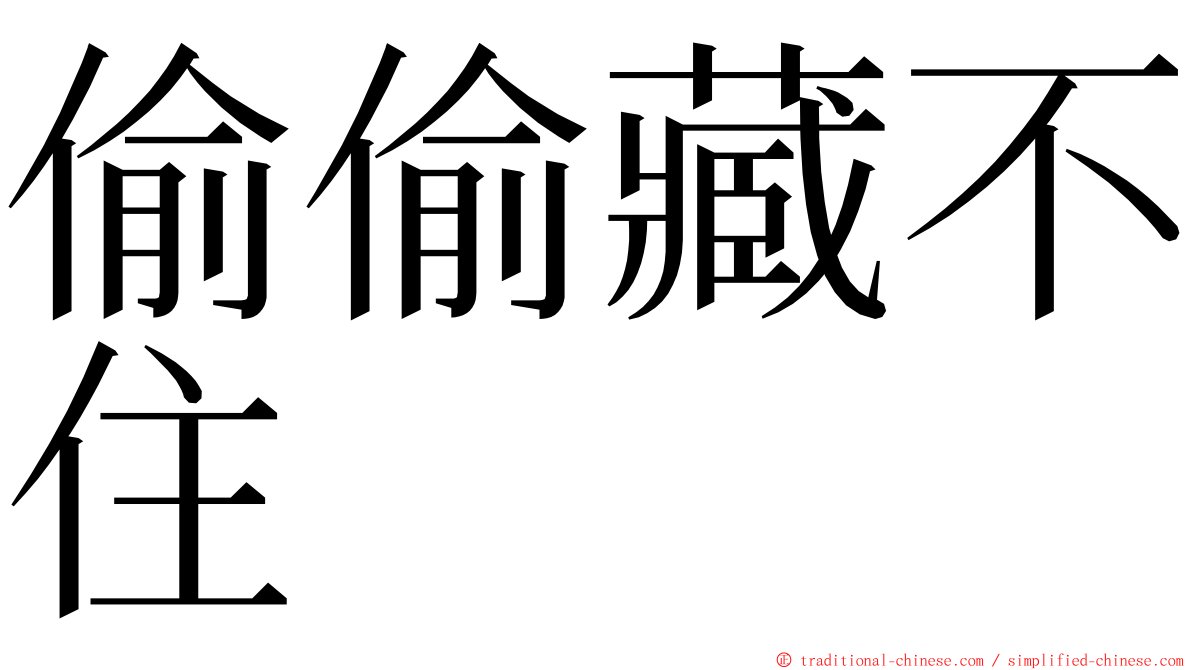 偷偷藏不住 ming font