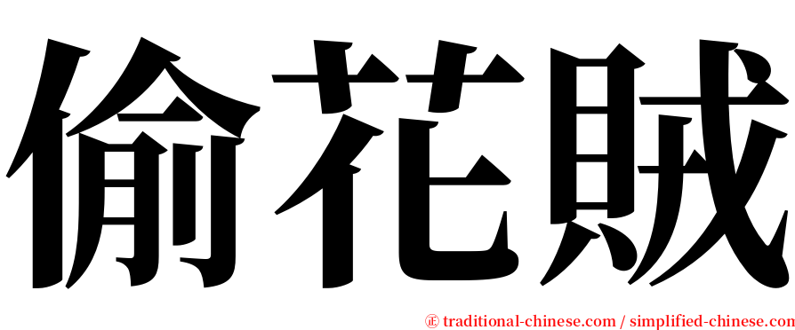 偷花賊 serif font