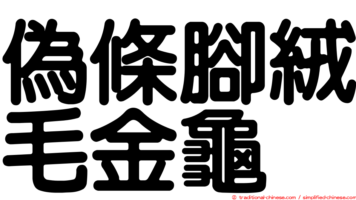 偽條腳絨毛金龜