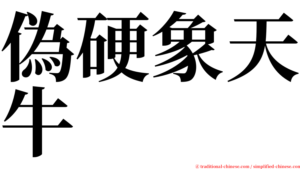 偽硬象天牛 serif font