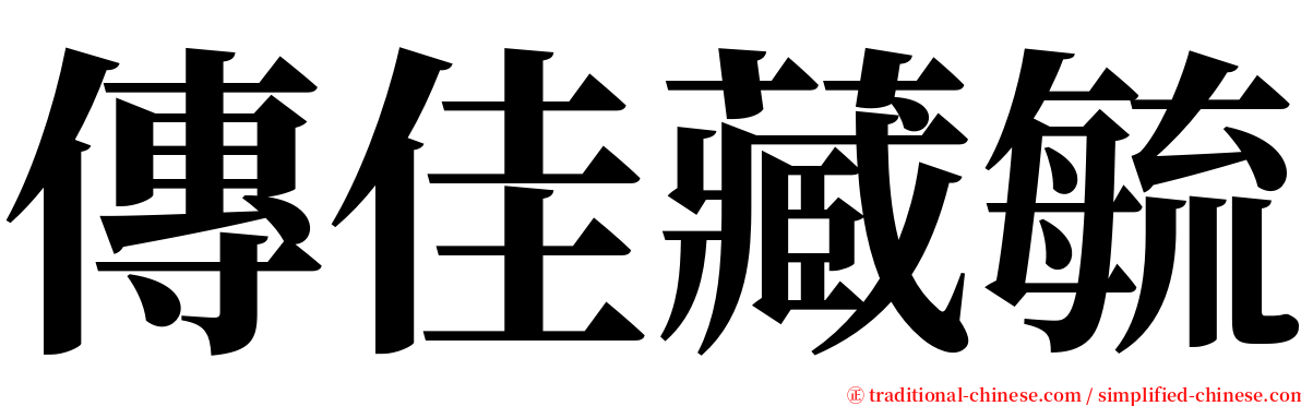 傳佳藏毓 serif font