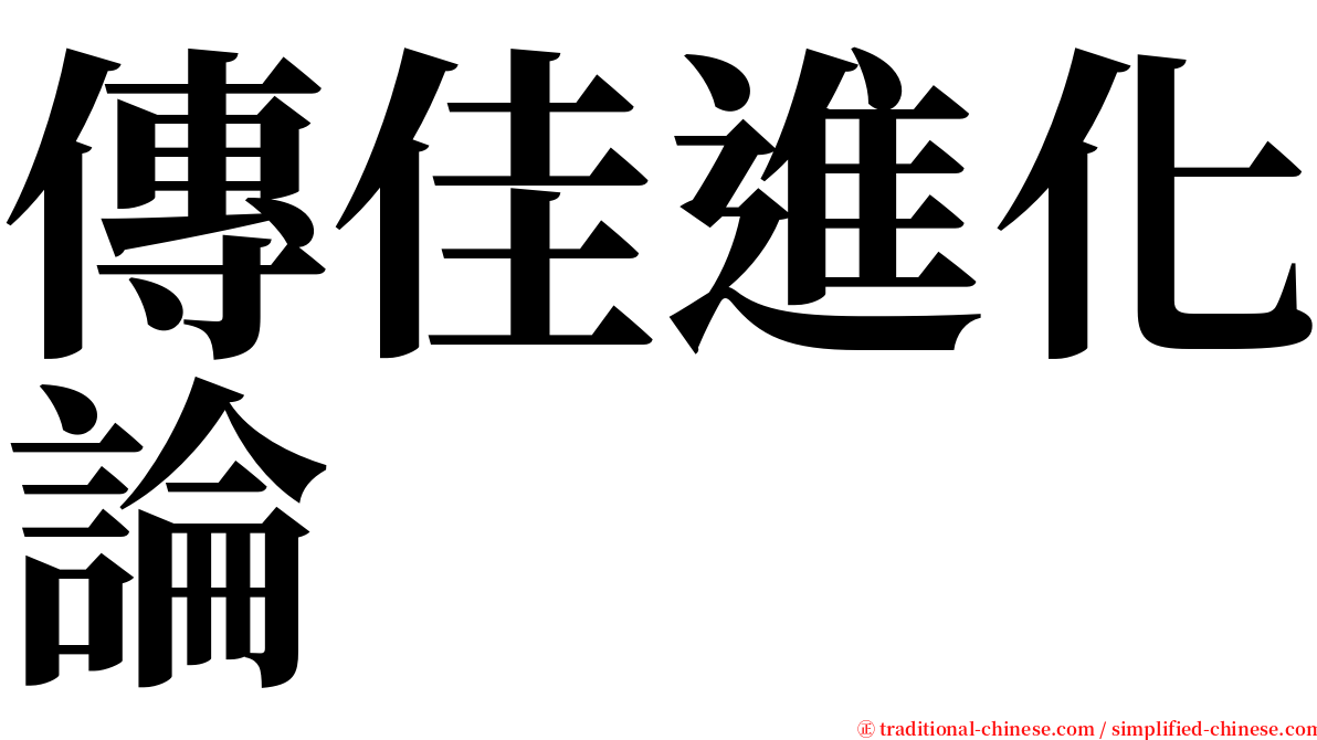 傳佳進化論 serif font