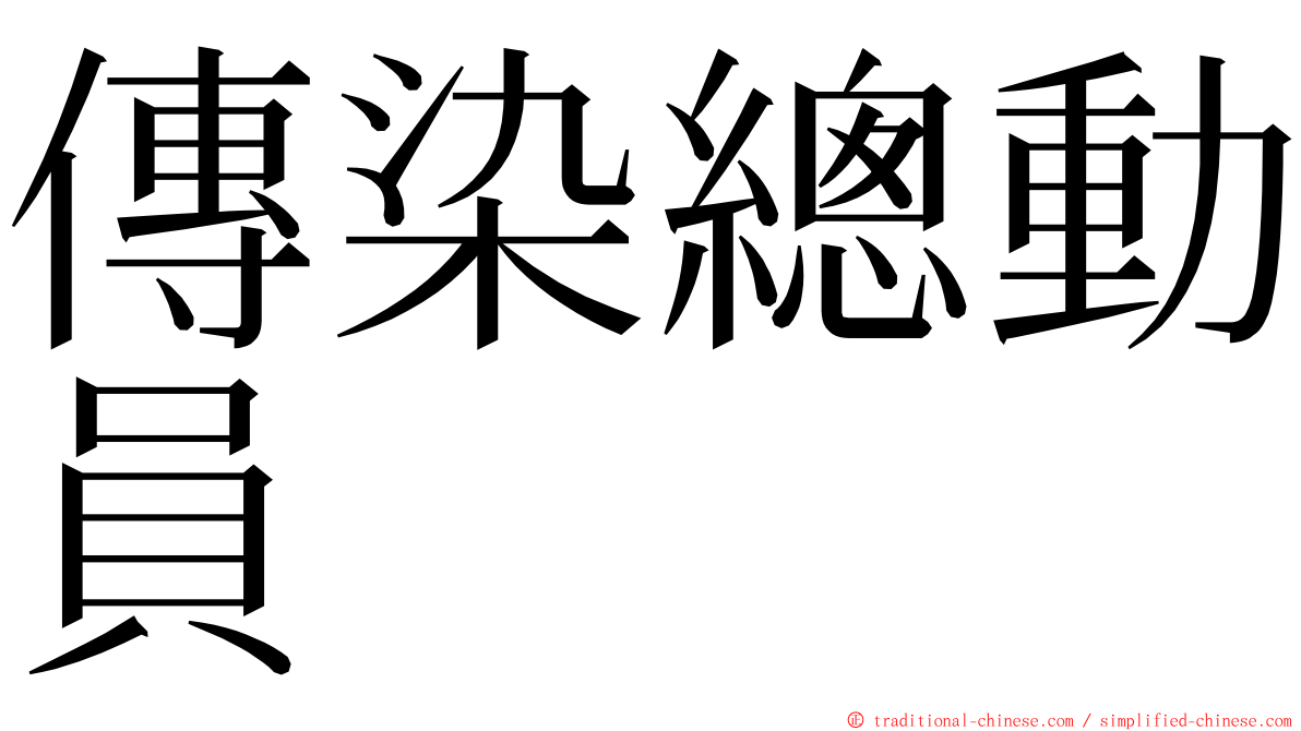 傳染總動員 ming font