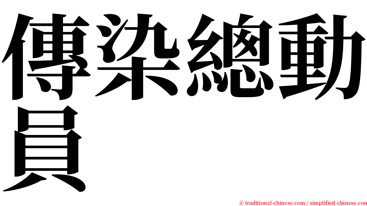 傳染總動員 serif font