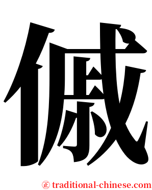 傶 serif font