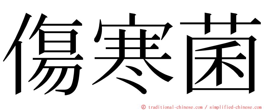 傷寒菌 ming font