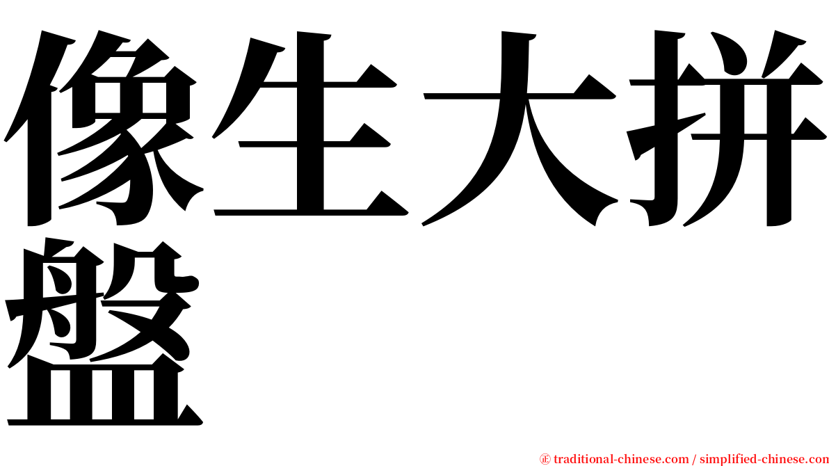 像生大拼盤 serif font