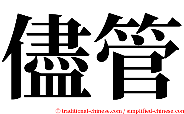 儘管 serif font