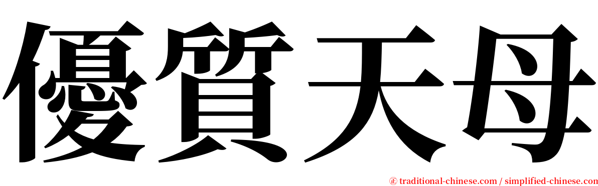 優質天母 serif font