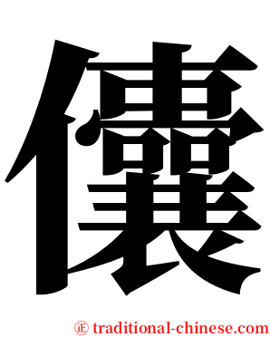 儾 serif font