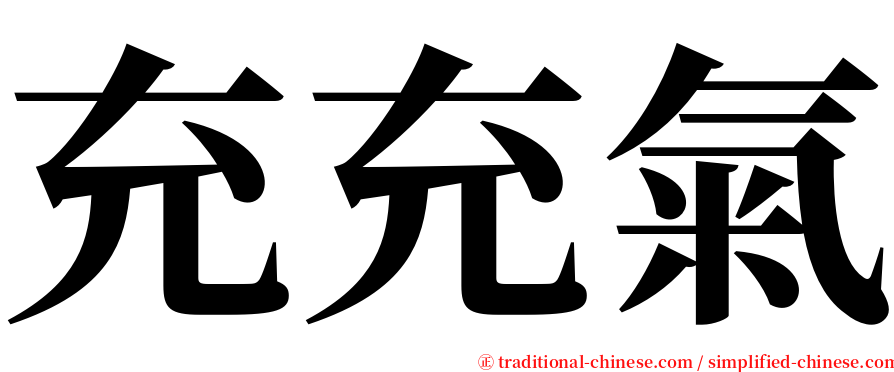 充充氣 serif font