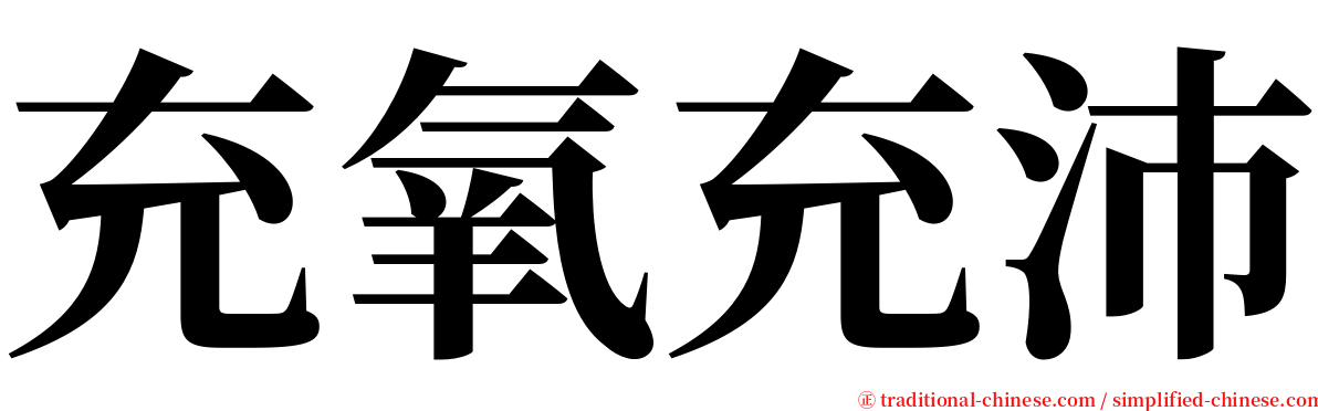 充氧充沛 serif font