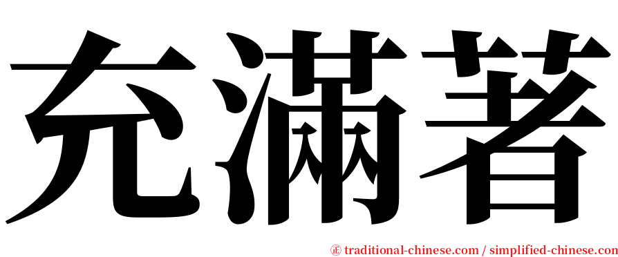 充滿著 serif font