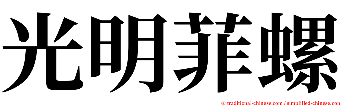 光明菲螺 serif font