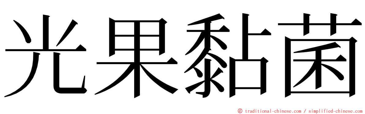 光果黏菌 ming font
