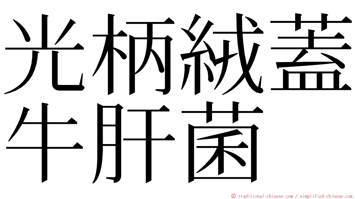 光柄絨蓋牛肝菌 ming font