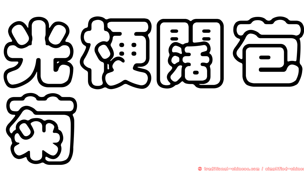 光梗闊苞菊