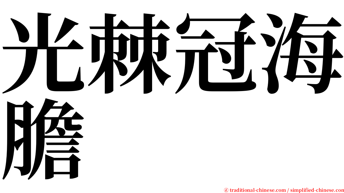 光棘冠海膽 serif font