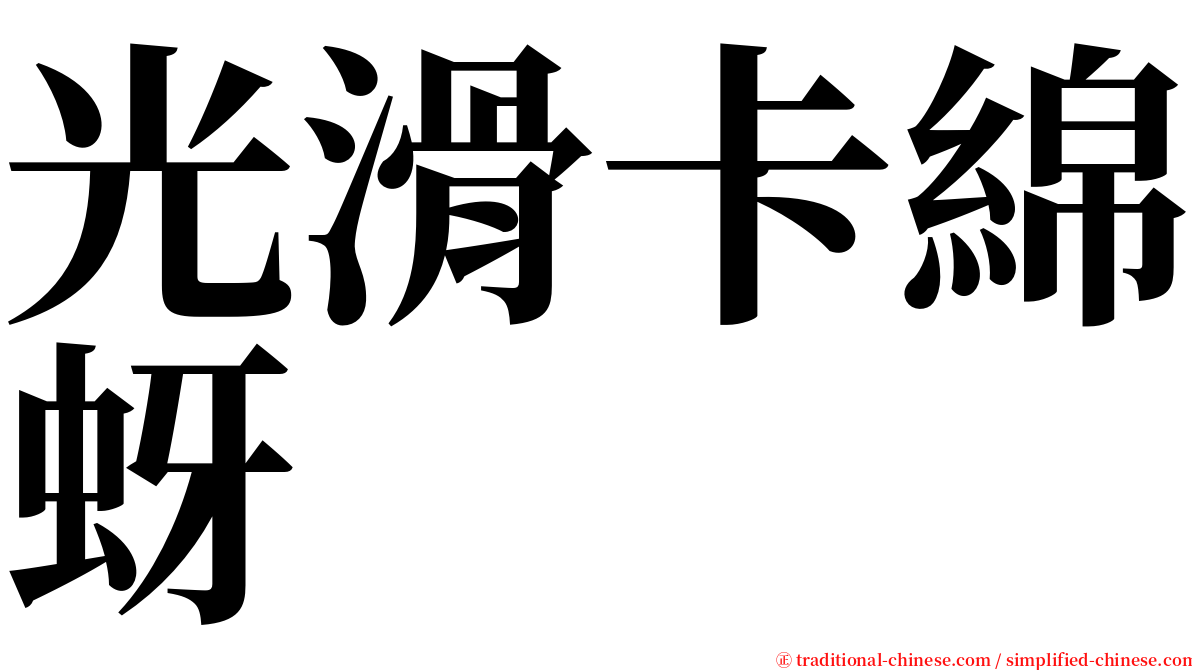 光滑卡綿蚜 serif font