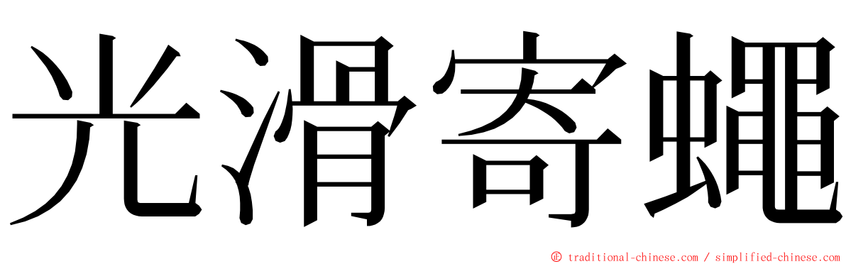 光滑寄蠅 ming font