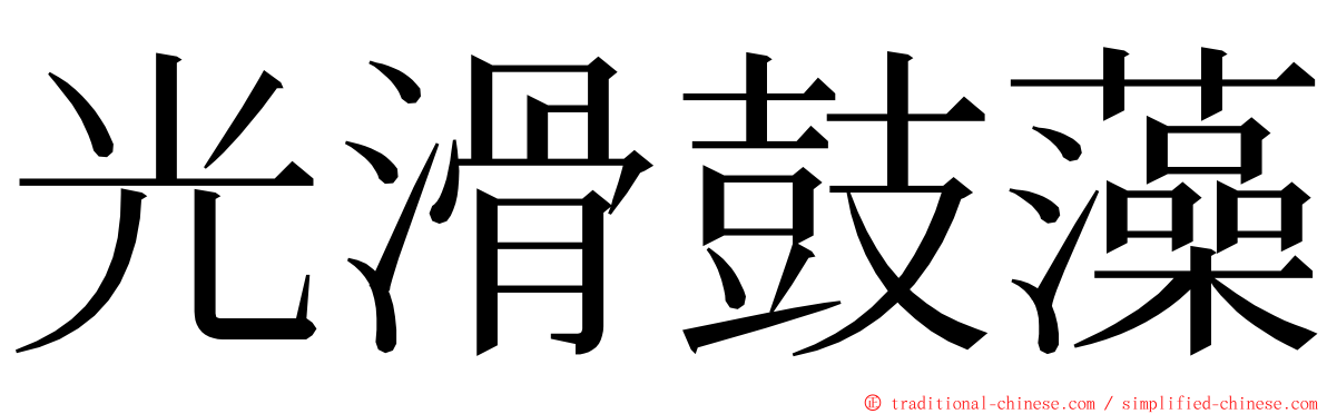 光滑鼓藻 ming font