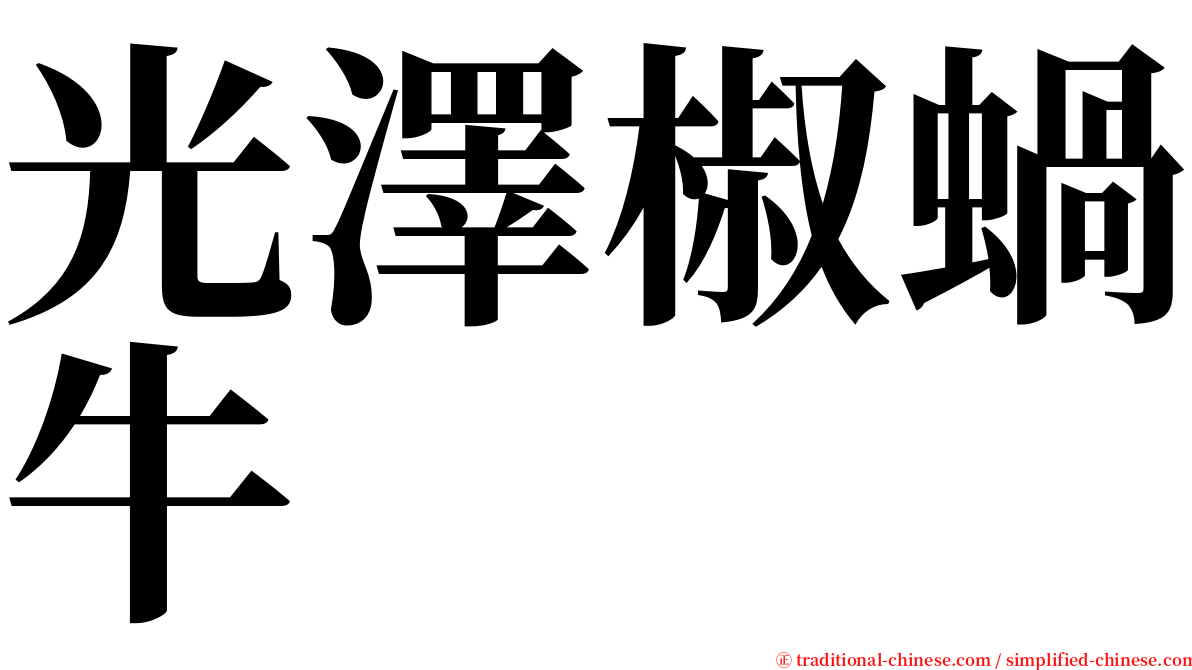 光澤椒蝸牛 serif font