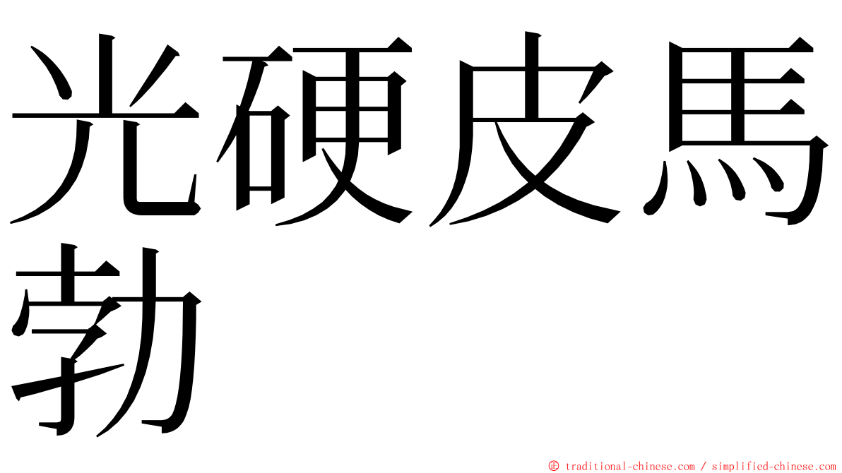 光硬皮馬勃 ming font