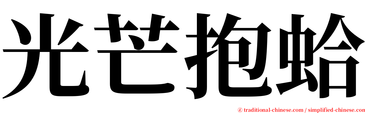 光芒抱蛤 serif font
