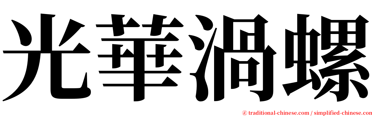 光華渦螺 serif font