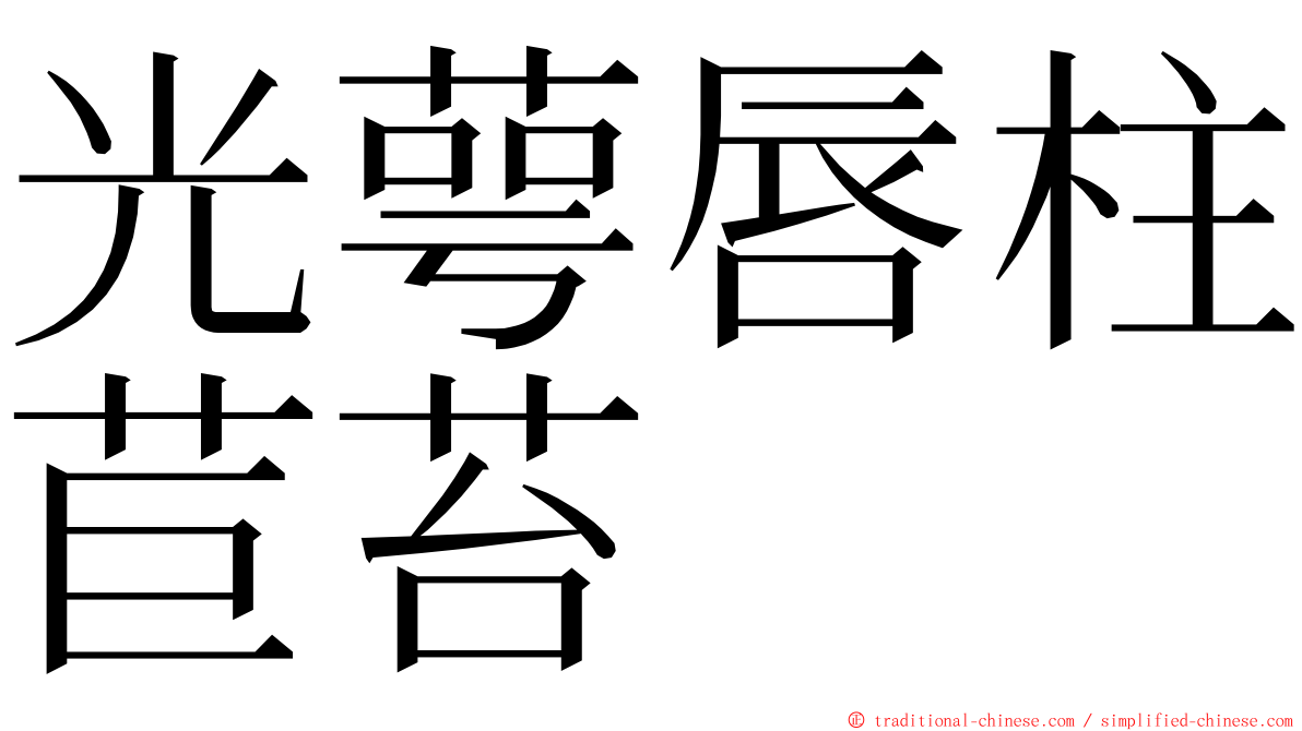 光萼唇柱苣苔 ming font