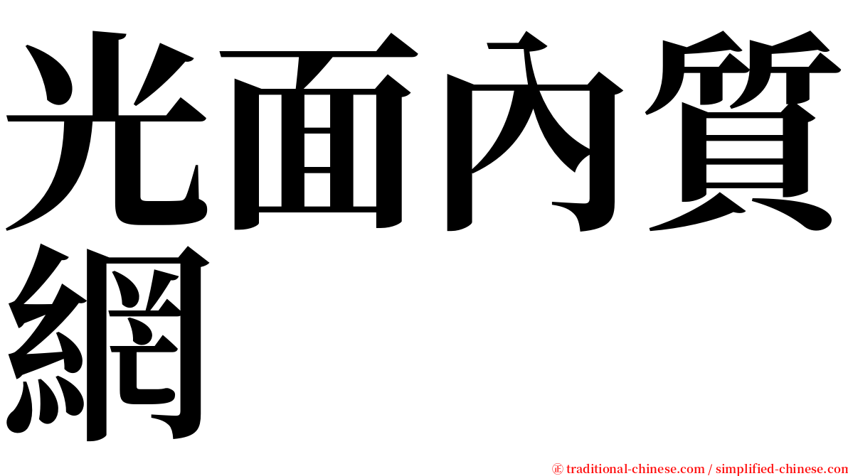 光面內質網 serif font