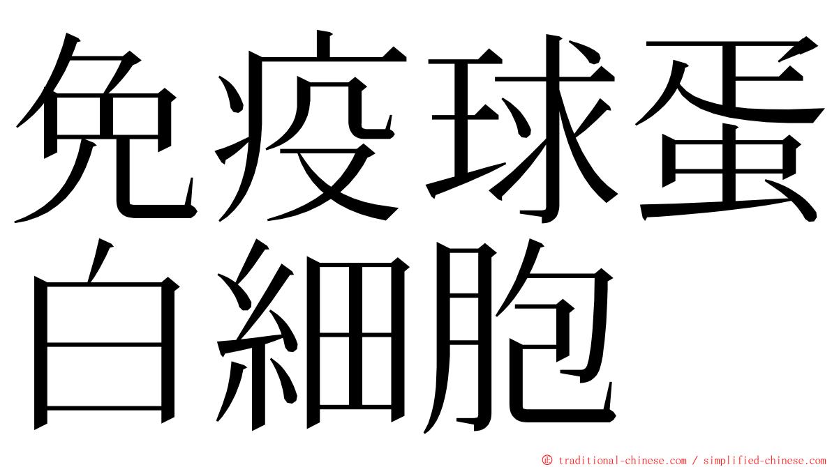 免疫球蛋白細胞 ming font