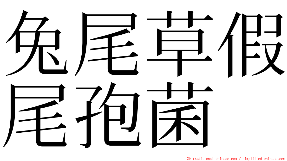 兔尾草假尾孢菌 ming font