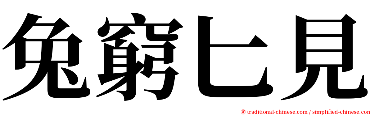 兔窮匕見 serif font