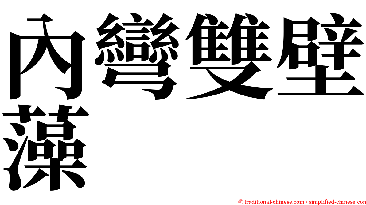 內彎雙壁藻 serif font