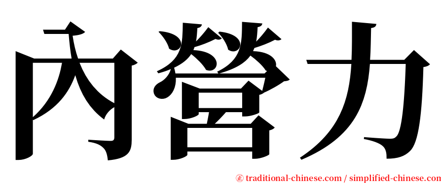 內營力 serif font