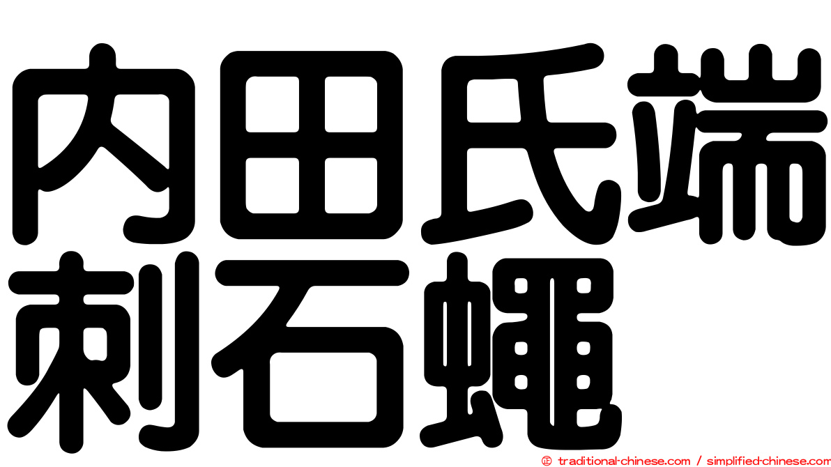 內田氏端刺石蠅