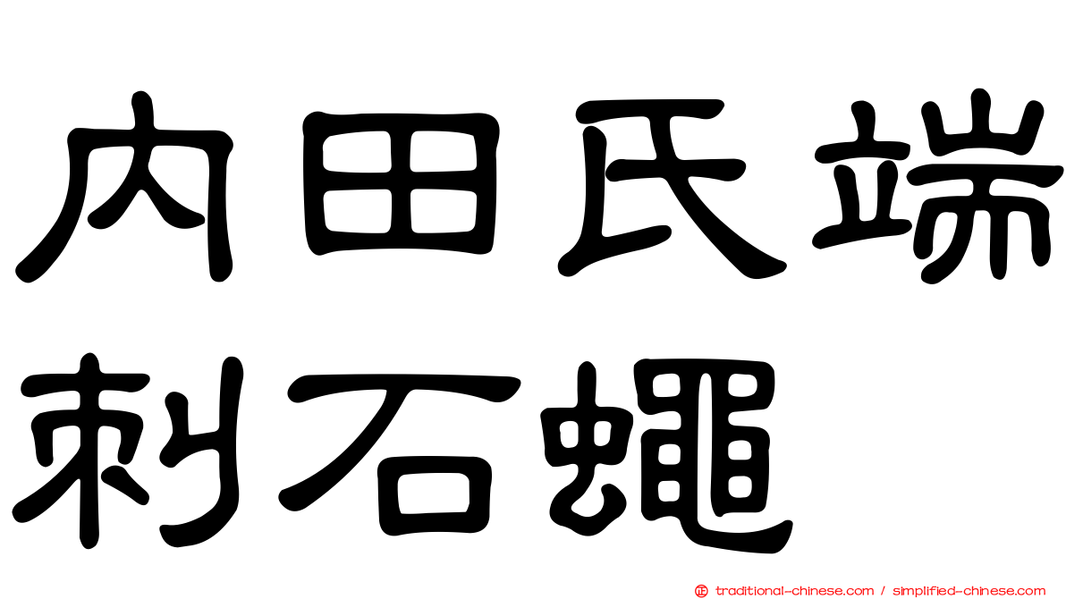 內田氏端刺石蠅