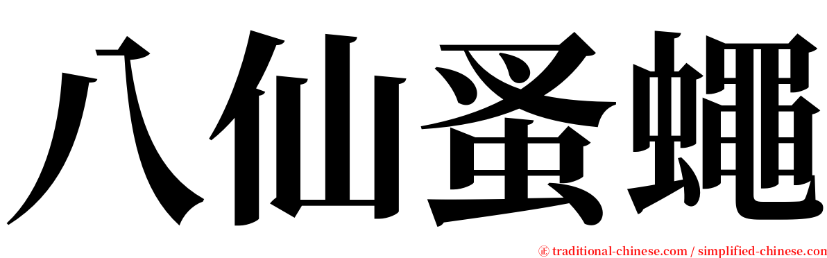 八仙蚤蠅 serif font