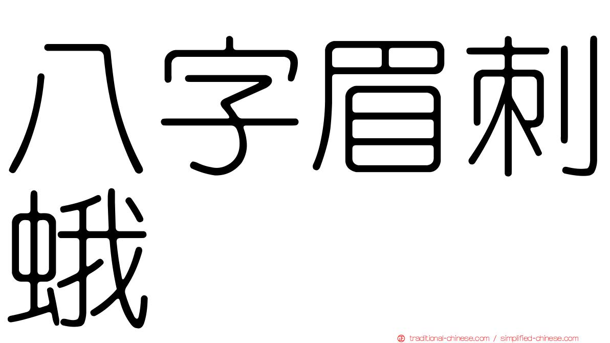 八字眉刺蛾